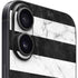 Black and White Striped Marble iPhone 16 Skin