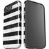 Black and White Striped Marble iPhone 16e Impact Case