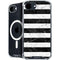 Black and White Striped Marble iPhone 16e MagSafe Case