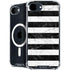 Black and White Striped Marble iPhone 16e MagSafe Case