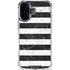Black and White Striped Marble iPhone 17 Clear Case