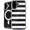 Black and White Striped Marble iPhone 17 MagSafe Case
