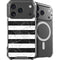 Black and White Striped Marble iPhone 18 Pro MagSafe Case