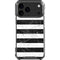 Black and White Striped Marble iPhone 18 Pro Max Clear Case