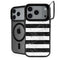 Black and White Striped Marble iPhone 18 Pro Max Kickstand Case