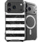 Black and White Striped Marble iPhone 18 Pro Max MagSafe Case