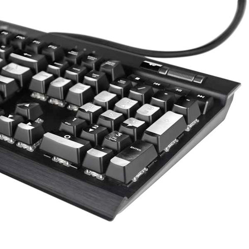 Black and White Striped Marble K95 RGB PLATINUM Mechanical Gaming Keyboard Skin