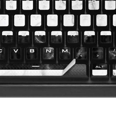 Black and White Striped Marble K95 RGB PLATINUM Mechanical Gaming Keyboard Skin