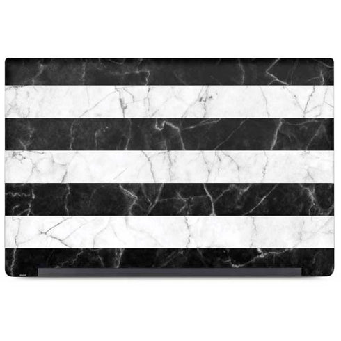 Black and White Striped Marble Dell Latitude Skin