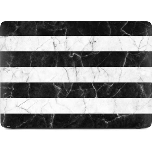 Black and White Striped Marble Apple MacBook Air Skin