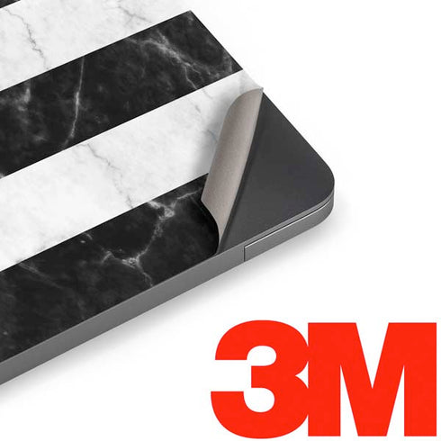 Black and White Striped Marble Apple MacBook Air Skin