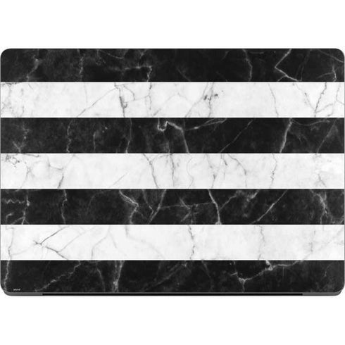 Black and White Striped Marble Apple MacBook Pro 14-inch Skin