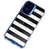Black and White Striped Marble Moto G Play 4G (2024) Clear Case