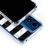 Black and White Striped Marble Moto G Play 4G (2024) Clear Case