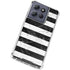 Black and White Striped Marble Moto G Power 5G (2025) Clear Case