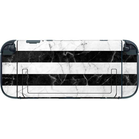 Black and White Striped Marble Nintendo Switch 2 (2025) with Joy-Con Skin