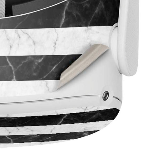 Black and White Striped Marble Oculus Quest 2 Skin