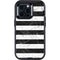Black and White Striped Marble Otterbox Defender iPhone Skin