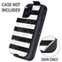 Black and White Striped Marble Otterbox Defender iPhone Skin