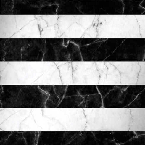 Black and White Striped Marble PlayStation 4 Gold Wireless Headset Skin