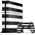 Black and White Striped Marble PlayStation PS4 Skins