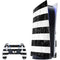 Black and White Striped Marble PlayStation PS5 Skins