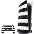 Black and White Striped Marble PlayStation PS5 Skins