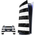 Black and White Striped Marble PlayStation PS5 Skins