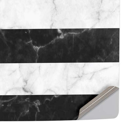 Black and White Striped Marble PS5 Pro Disk Console Skin