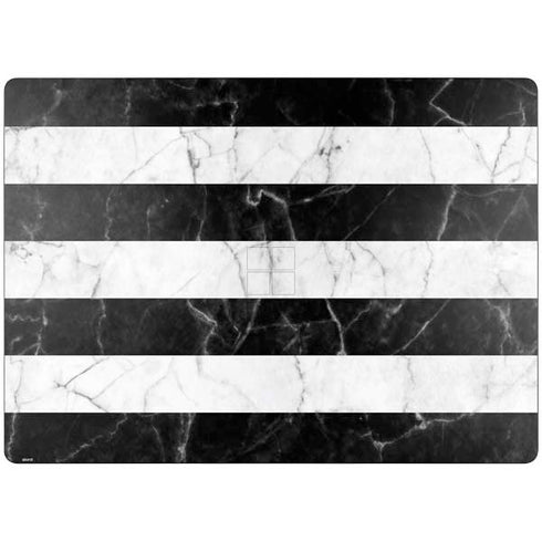 Black and White Striped Marble Surface Laptop 7 13.8in Skin
