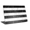 Black and White Striped Marble Laptop Skins