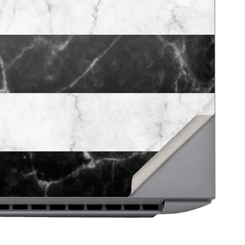 Black and White Striped Marble HP ZBook Fury 16 G10 Skin