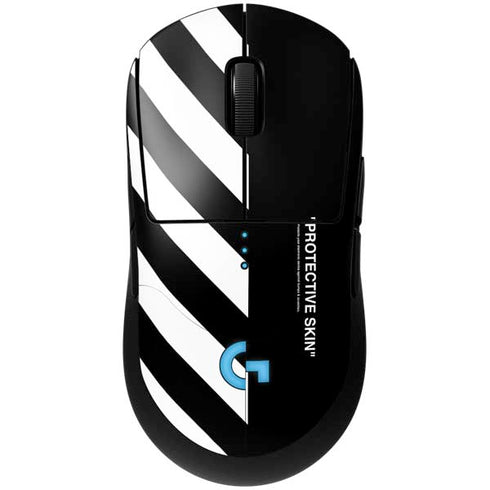 Black and White Stripes G Pro Wireless Gaming Mouse Skin