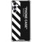 Black and White Stripes Gabb Phone 4 Clear Case