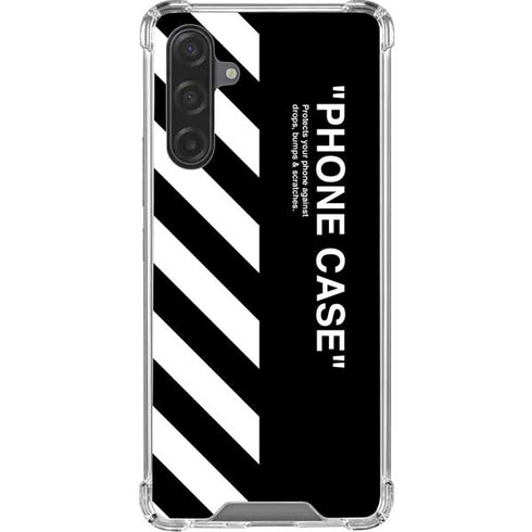 Black and White Stripes Galaxy A17 Clear Case