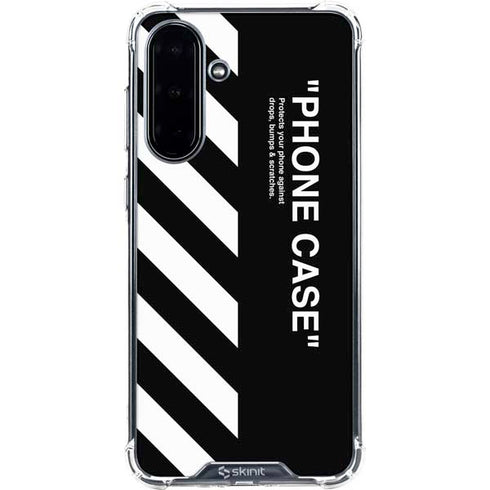 Black and White Stripes Galaxy A36 5G Clear Case