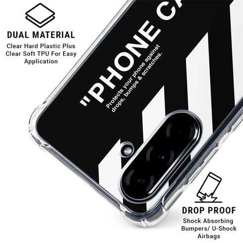 Black and White Stripes Galaxy A36 5G Clear Case