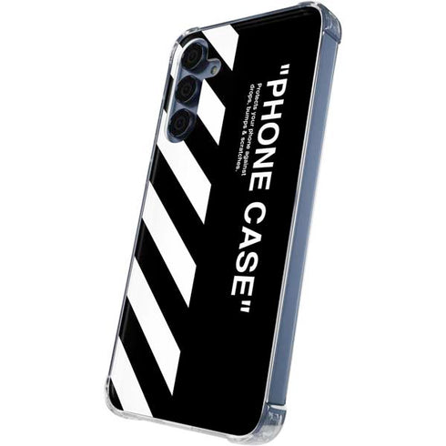 Black and White Stripes Galaxy A55 5G Clear Case