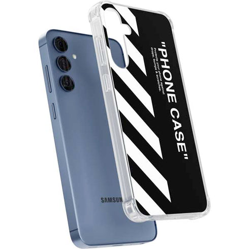 Black and White Stripes Galaxy A55 5G Clear Case