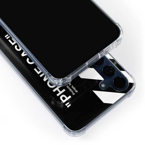 Black and White Stripes Galaxy A55 5G Clear Case
