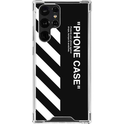 Black and White Stripes Galaxy S23 Ultra Clear Case
