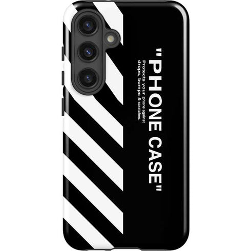 Black and White Stripes Galaxy S25 Impact Case