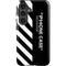 Black and White Stripes Galaxy S25 Plus Impact Case