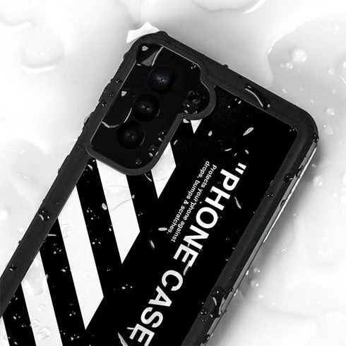 Black and White Stripes Galaxy S24 Plus Waterproof Case