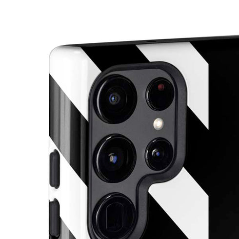 Black and White Stripes Galaxy S25 Ultra Impact Case