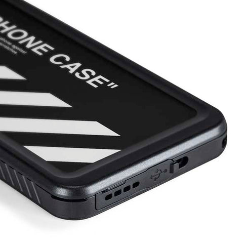 Black and White Stripes Galaxy S24 Waterproof Case