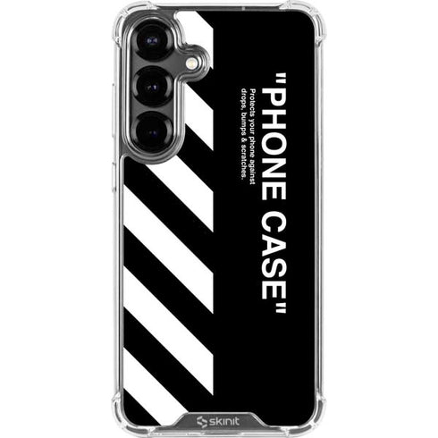 Black and White Stripes Galaxy S26 Clear Case
