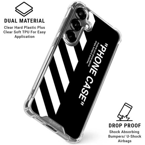Black and White Stripes Galaxy S26 Clear Case