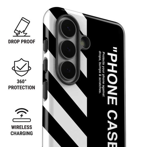 Black and White Stripes Galaxy S26 Impact Case