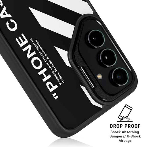 Black and White Stripes Galaxy S26 Kickstand Case